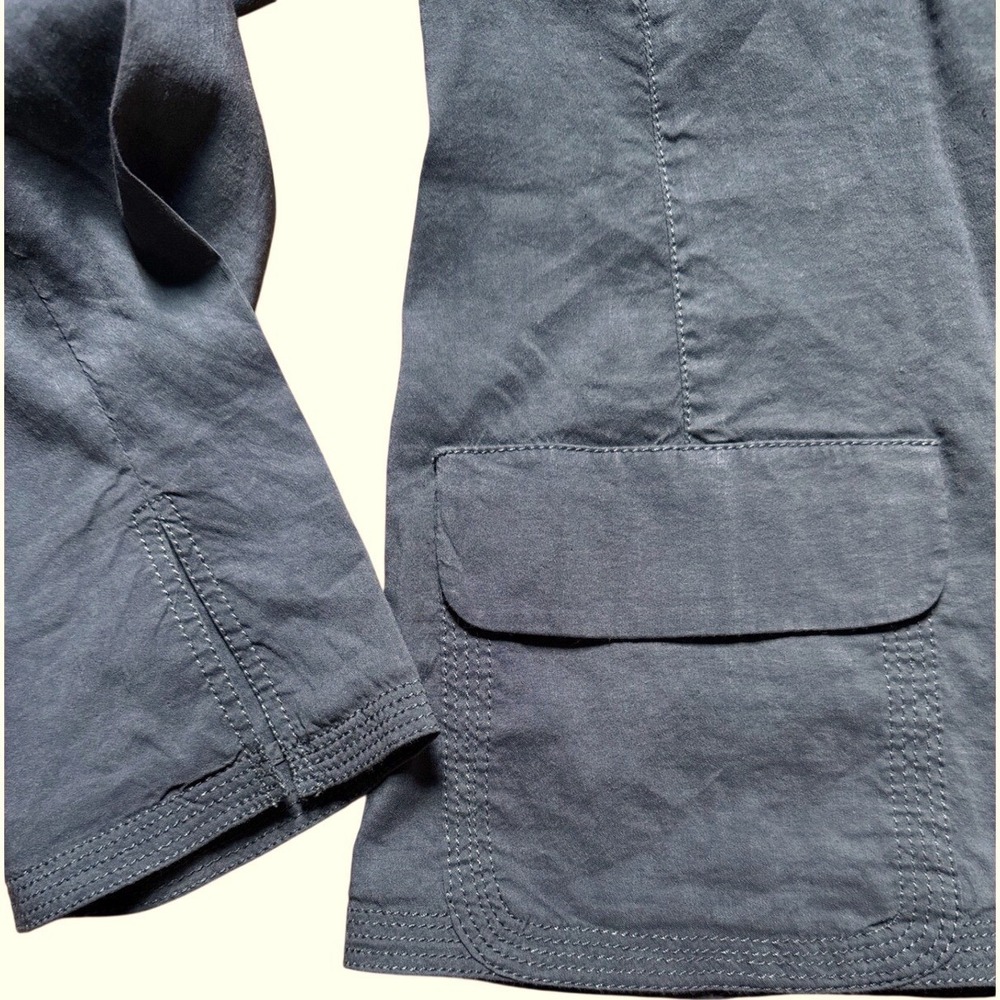 Eileen Fisher Gray Linen Blend Open Front Jacket Lagenlook Chic Workwear sz M - Picture 6 of 6